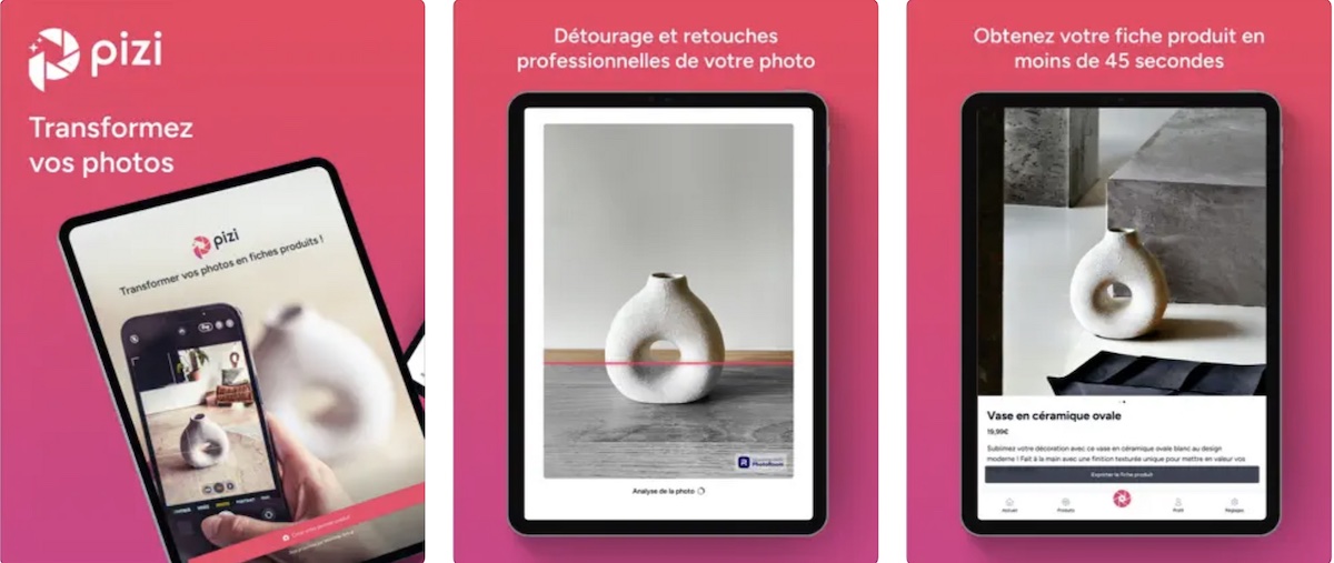 PIZI : L’application pour créer des fiches produits à partir de vos photos en 45 sec